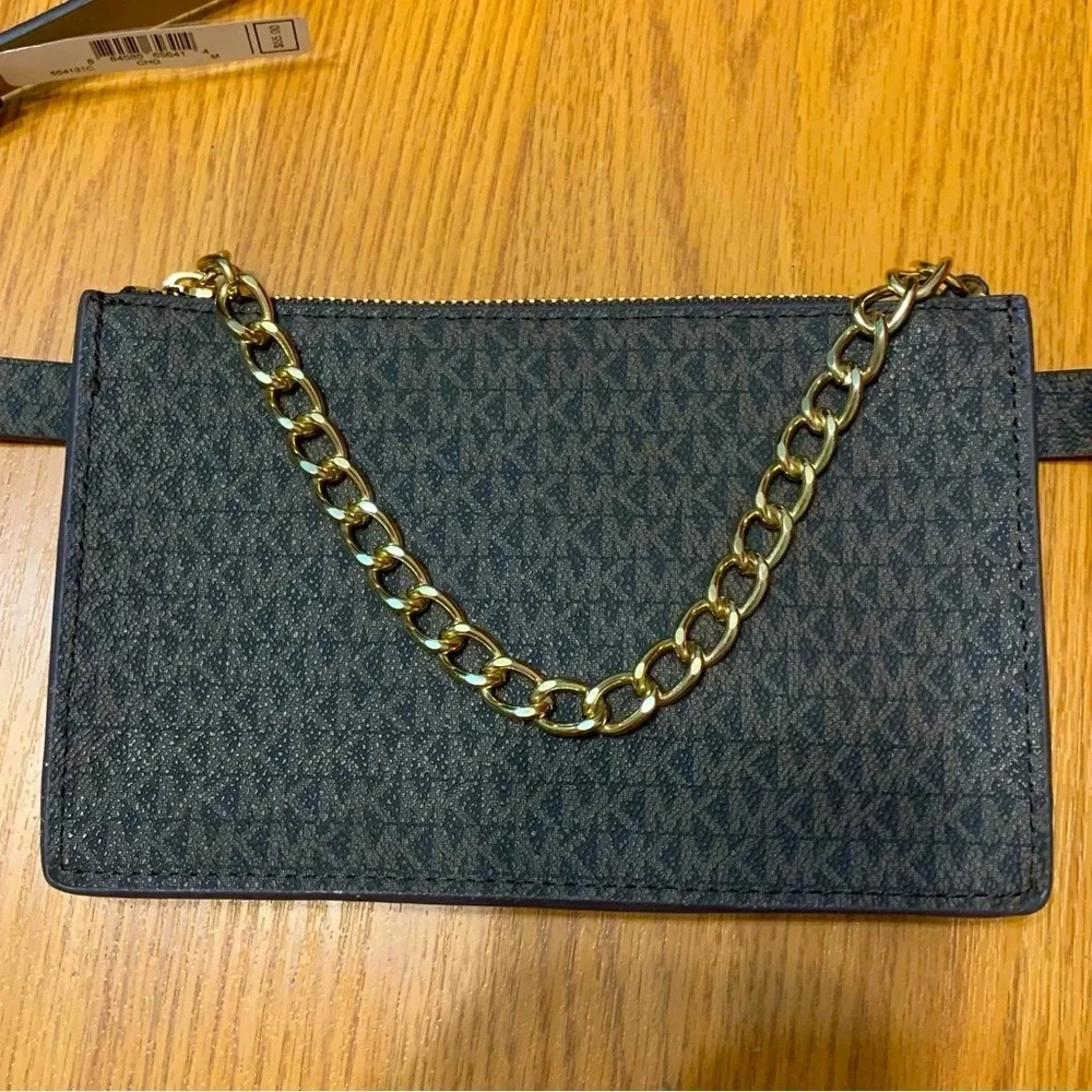 Michael Kors Chain Belt Bag, Brown - Picture 9 of 9